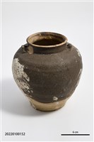 藏品(醬釉雙繫耳平底罐)的圖片